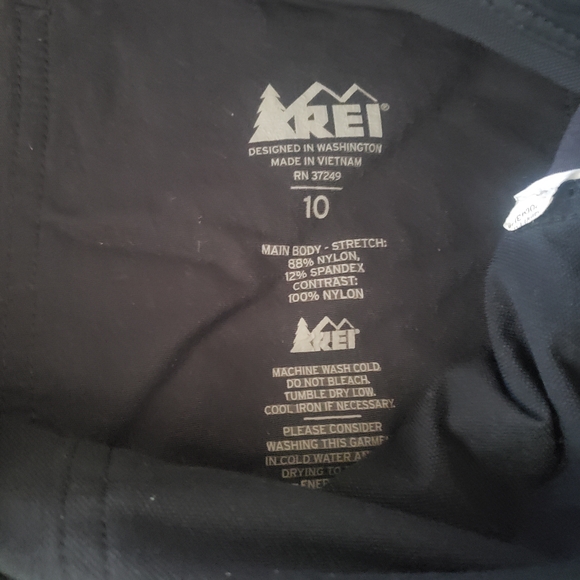 ⭐ REI Womens Shorts Size 10 Outdoors Hiking Nylon Spandex Gorpcore Black - Picture 6 of 7